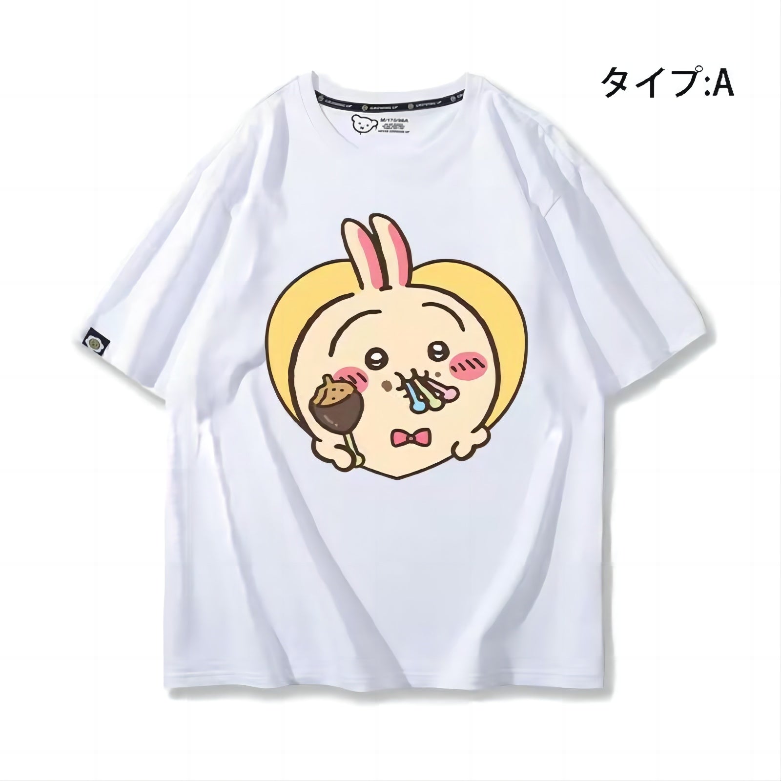 可愛いキャラ ゆるかわ トップス 美味しい料理 ユニセックス 半袖Ｔシャツ