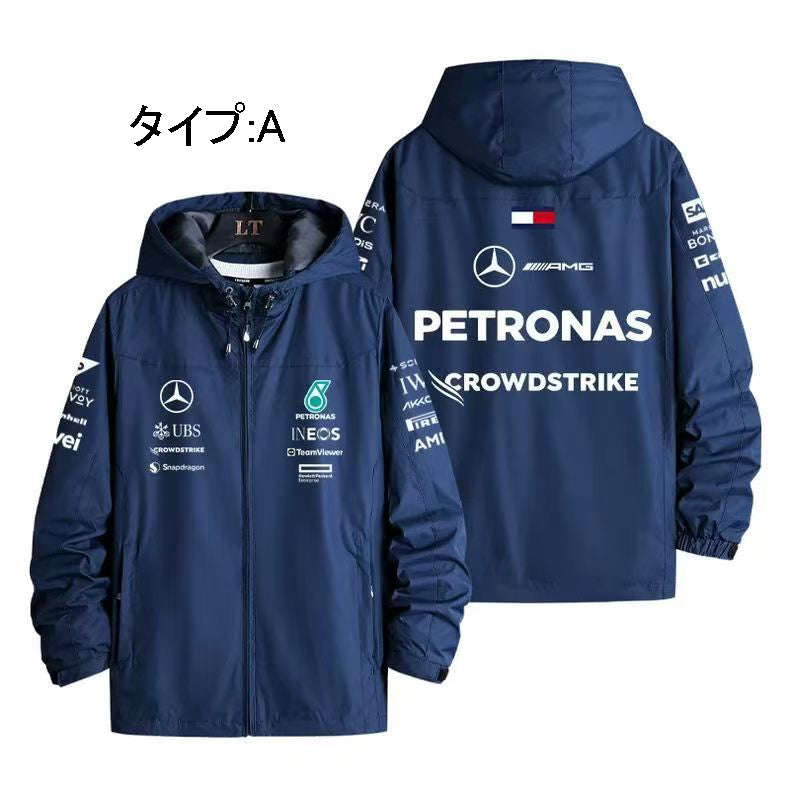 バイカースタイル アウター カッコいい F1 メンズ 防風 防寒 レーシングジャケット