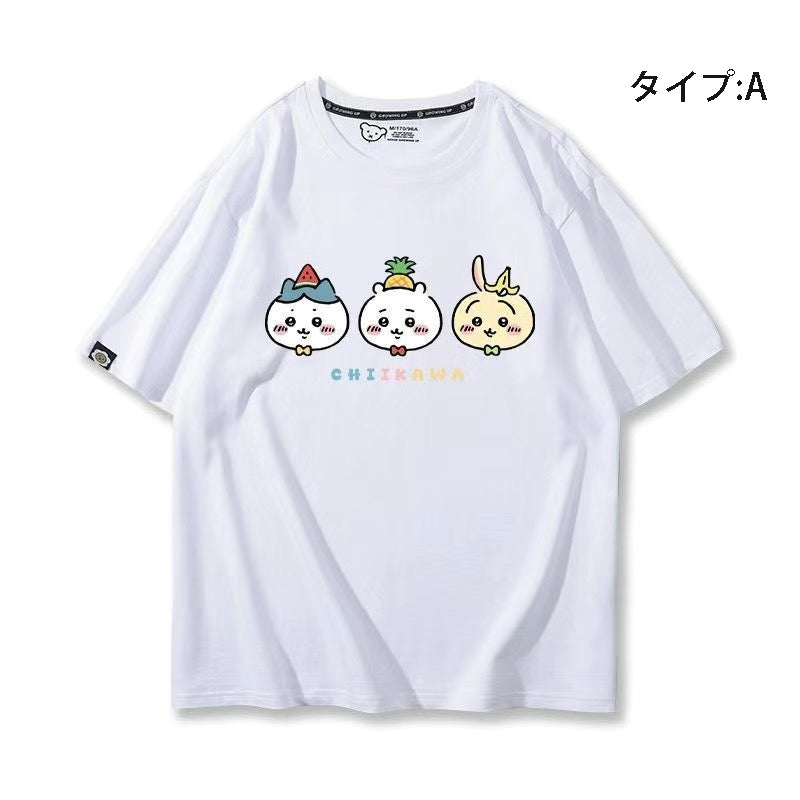 可愛いキャラ ゆるかわトップス 果物 ユニセックス 半袖Ｔシャツ