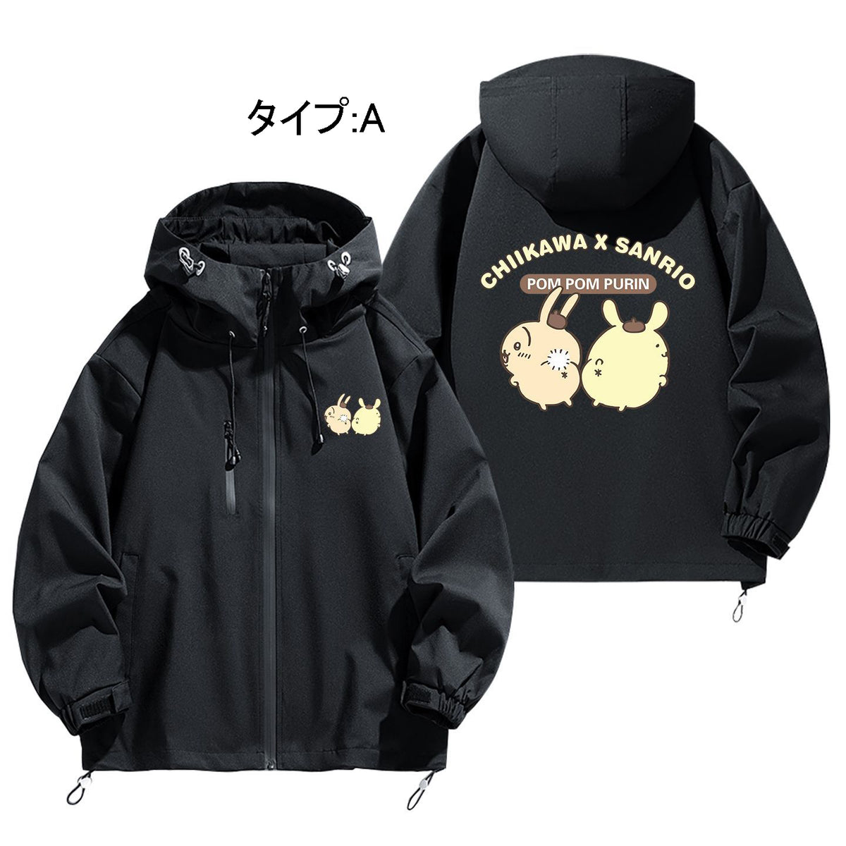 可愛いキャラ ゆるかわ ジャケット ロールプレイ 防風 防寒 ユニセックス プリント カジュアル アウター