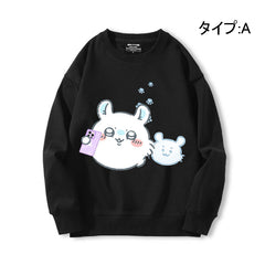 可愛いキャラ ゆるかわ トップス セルフィー ユニセックス 長袖 スウェット