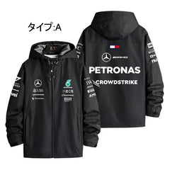 バイカースタイル カッコいい F1 メンズ 防風 防寒 レーシングジャケット