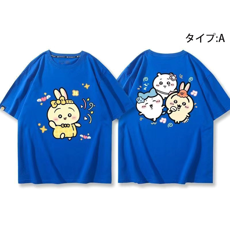 可愛いキャラ ゆるかわ トップス 集団遠足 ユニセックス 半袖Ｔシャツ