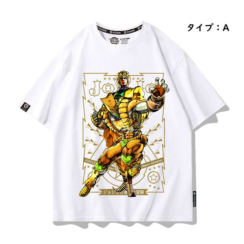 スタンド使い イラスト トップス バトル漫画風  ユニセックス 半袖 Ｔシャツ