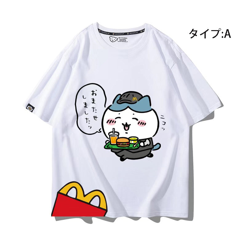 可愛いキャラ ゆるかわ トップス 勤め人 ユニセックス 半袖Ｔシャツ