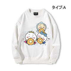 可愛いキャラ ゆるかわ トップス 楽しい時光 ユニセックス 長袖 スウェット
