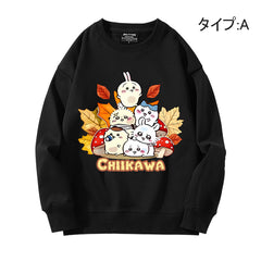 可愛いキャラ ゆるかわ トップス 楽しい季節 ユニセックス 長袖 スウェット