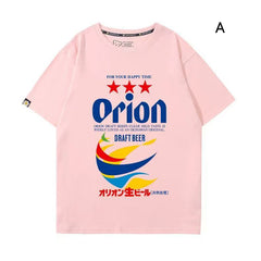 ビールモチーフ グラフィック トップス 生ビール ユニセックス 半袖Ｔシャツ