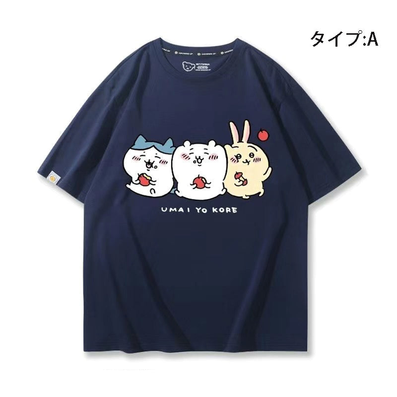 可愛いキャラ ゆるかわ トップス ゆったりとした生活 ユニセックス 半袖Ｔシャツ