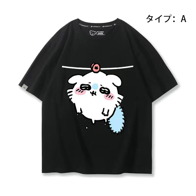可愛いキャラ ゆるかわ トップス 洗濯 ユニセックス 半袖Ｔシャツ