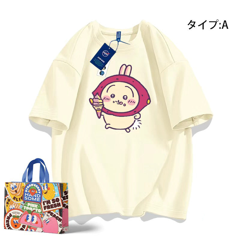 可愛いキャラ ゆるかわ トップス おやつ ユニセックス 半袖Ｔシャツ