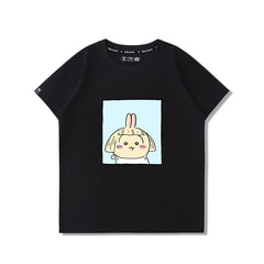 可愛いキャラ ゆるかわ トップス 散髪 ユニセックス 半袖Ｔシャツ