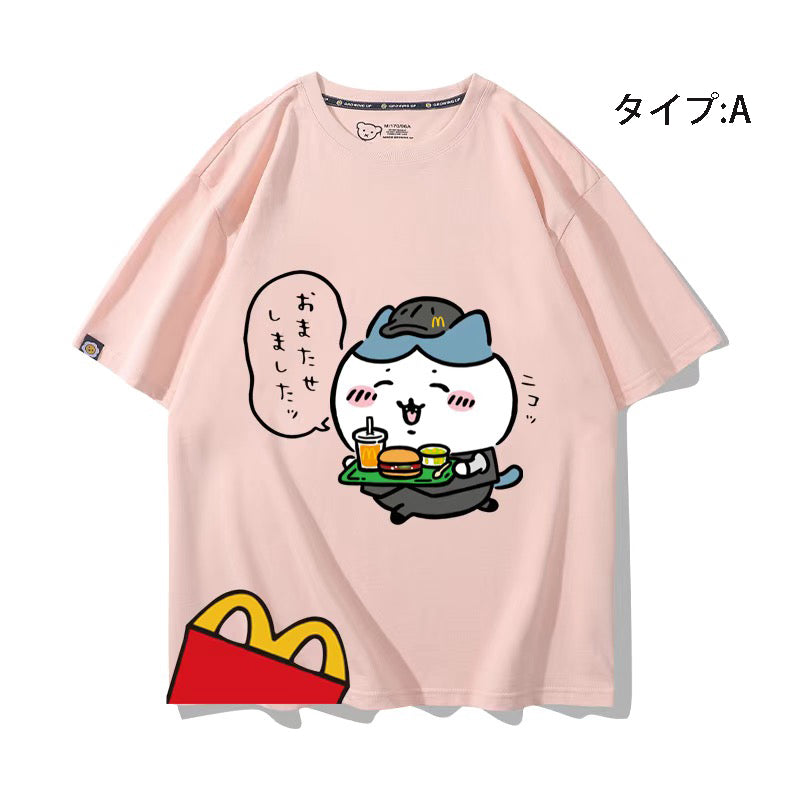 可愛いキャラ ゆるかわ トップス 勤め人 ユニセックス 半袖Ｔシャツ