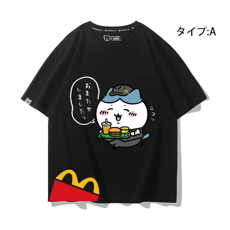 可愛いキャラ ゆるかわ トップス 勤め人 ユニセックス 半袖Ｔシャツ