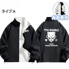 スタンド使い イラスト トップス スタンドパワー 両面着用 春秋 防風 ユニセックス アウター