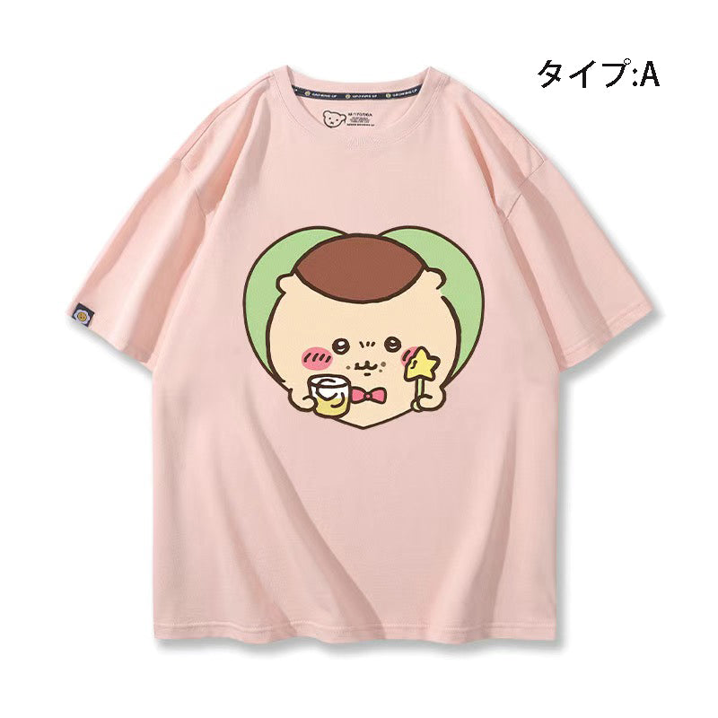 可愛いキャラ ゆるかわ トップス スナック ユニセックス 半袖Ｔシャツ