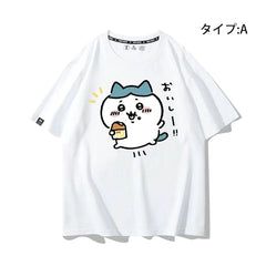 可愛いキャラ ゆるかわ トップス 食いしん坊の日常 ユニセックス 半袖Ｔシャツ