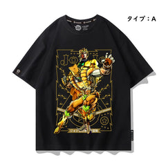 スタンド使い イラスト トップス バトル漫画風  ユニセックス 半袖 Ｔシャツ