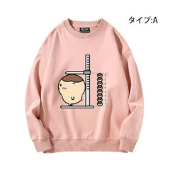 可愛いキャラ ゆるかわ トップス 背比べ ユニセックス 長袖 スウェット