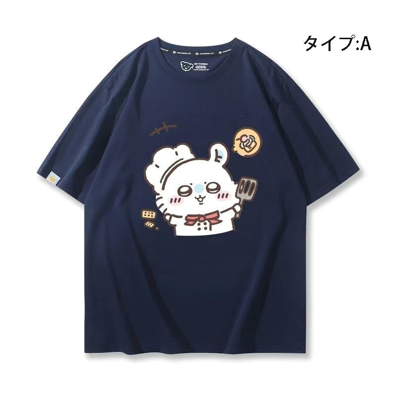 可愛いキャラ ゆるかわ トップス シェフ ユニセックス 半袖Ｔシャツ
