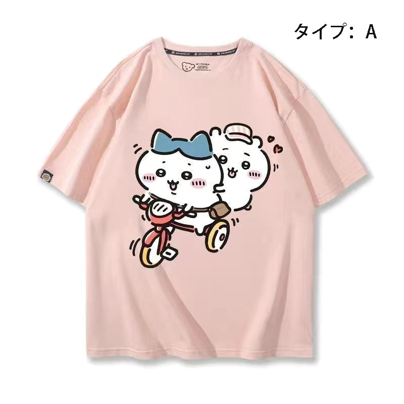 可愛いキャラ ゆるかわ トップス 楽しい時間 ユニセックス 半袖Ｔシャツ