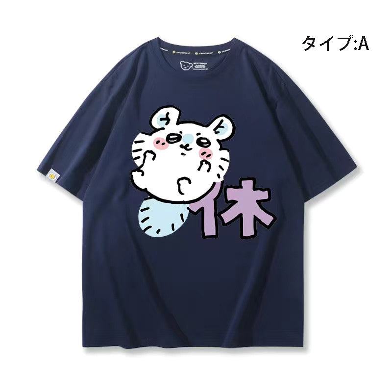 可愛いキャラ ゆるかわ トップス 休日 ユニセックス 半袖Ｔシャツ