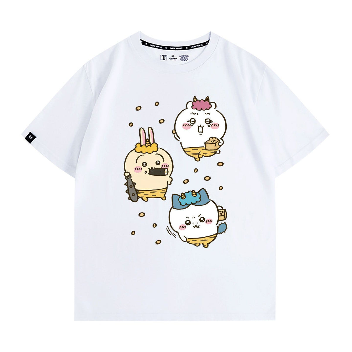 可愛いキャラ ゆるかわ トップス キノコ ユニセックス 半袖Ｔシャツ
