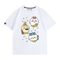 可愛いキャラ ゆるかわ トップス キノコ ユニセックス 半袖Ｔシャツ