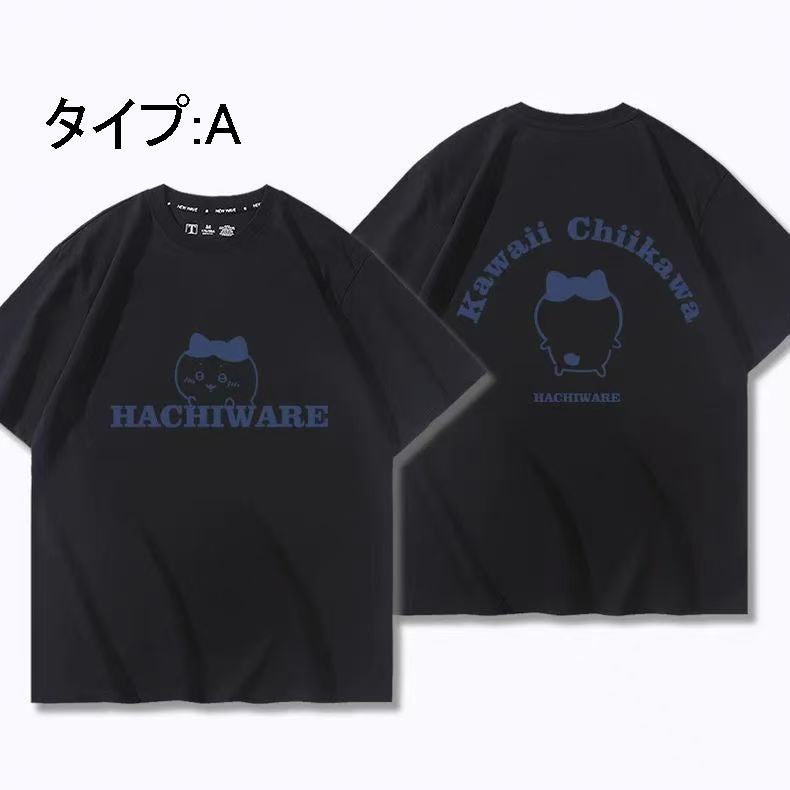 可愛いキャラ ゆるかわ トップス 肖像 ユニセックス 半袖Ｔシャツ