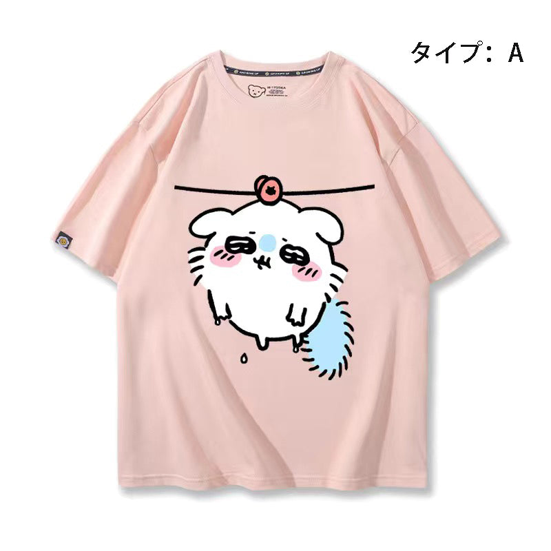 可愛いキャラ ゆるかわ トップス 洗濯 ユニセックス 半袖Ｔシャツ