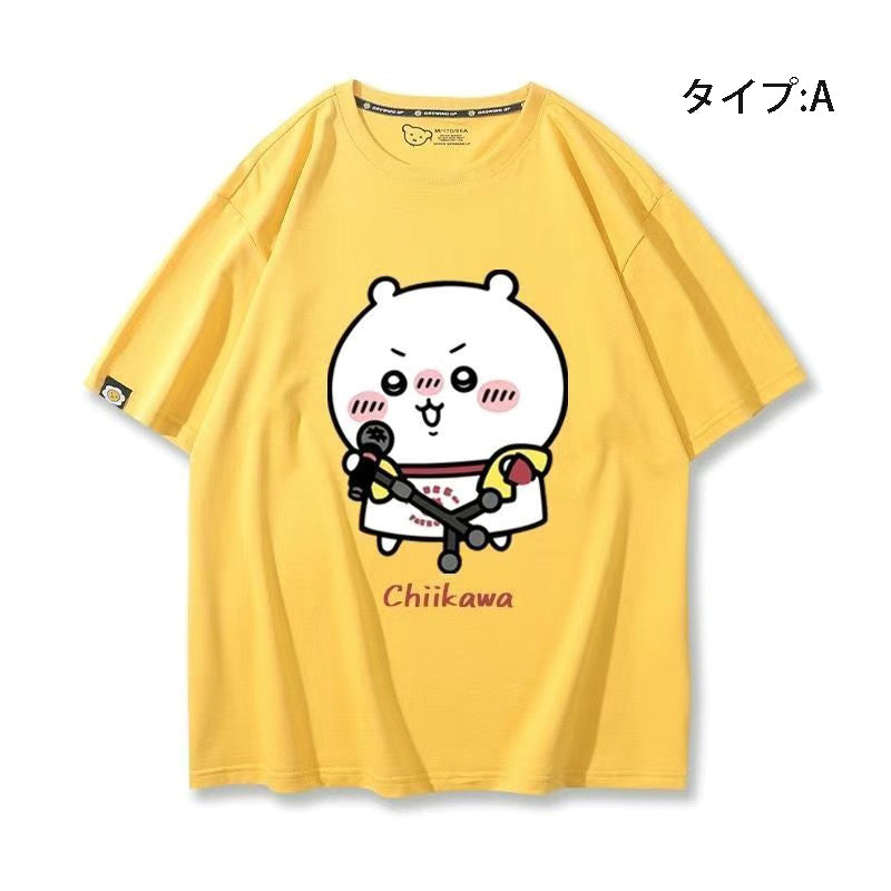 可愛いキャラ ゆるかわ トップス グループ ユニセックス 半袖Ｔシャツ