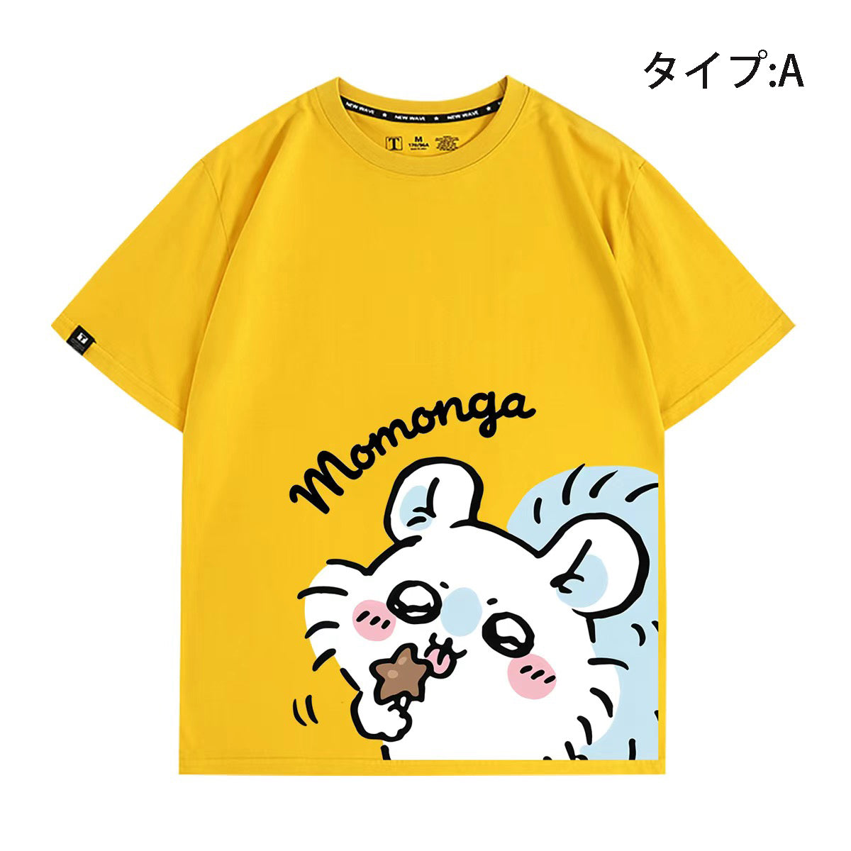 可愛いキャラ ゆるかわ トップス 役作業 ユニセックス 半袖Ｔシャツ
