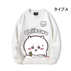 可愛いキャラ ゆるかわ トップス  一生懸命に生きる ユニセックス 長袖 スウェット