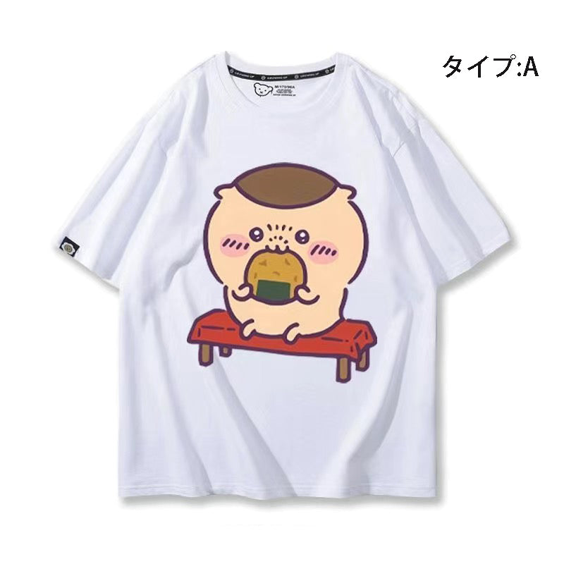 可愛いキャラ ゆるかわ トップス おかし ユニセックス 半袖Ｔシャツ