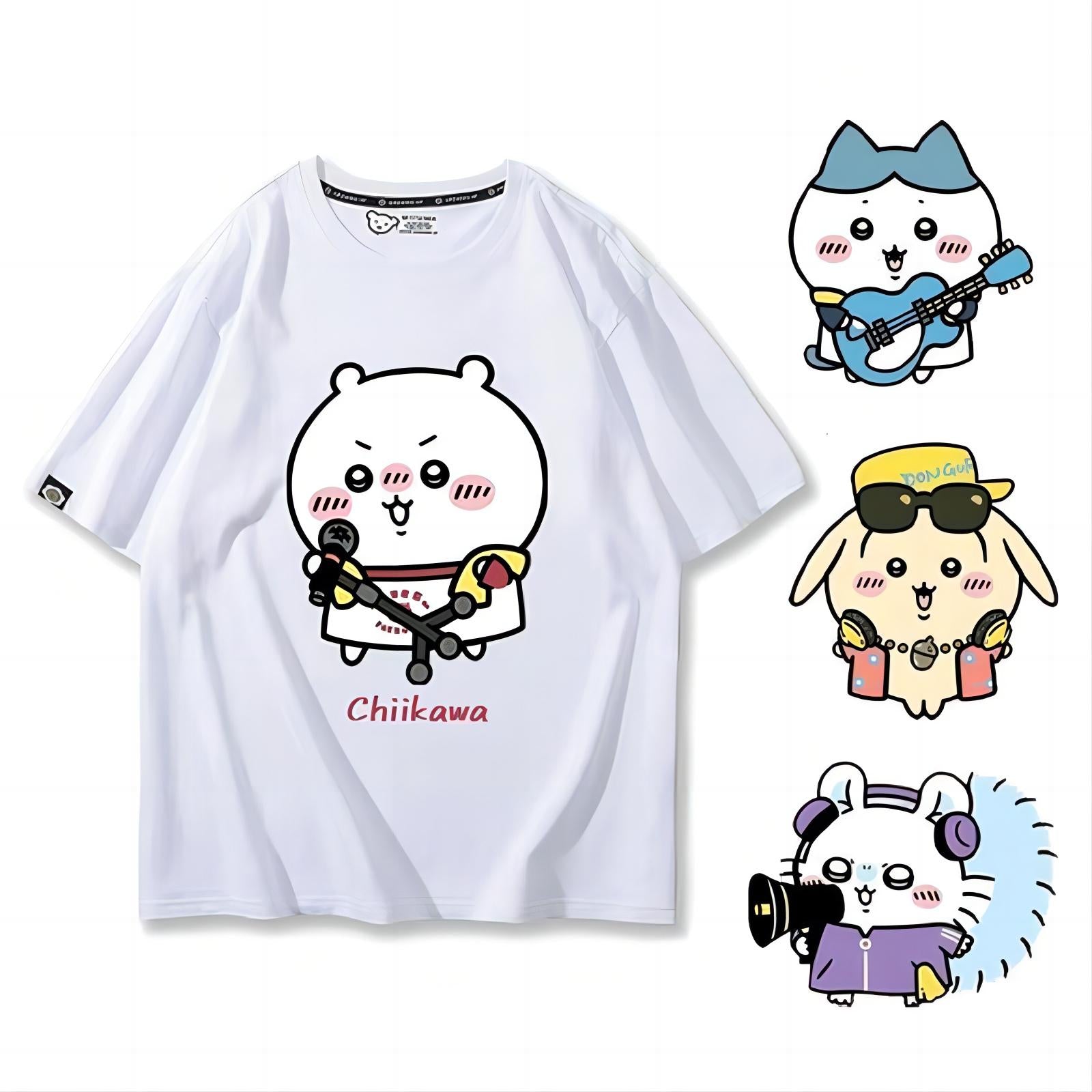 可愛いキャラ ゆるかわ トップス グループ ユニセックス 半袖Ｔシャツ