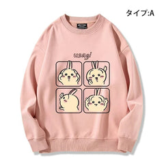 可愛いキャラ ゆるかわ トップス ポーズを取る ユニセックス 長袖 スウェット