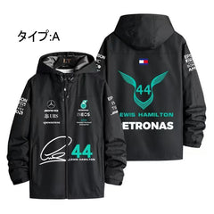バイカースタイル アウター カーナンバー 44 メンズ 防風 防寒 レーシングジャケット