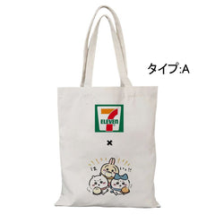 可愛いキャラ ゆるかわ バッグ セブンコラボ ユニセックス 軽量＆収納力抜群 キャンバス トートバッグ