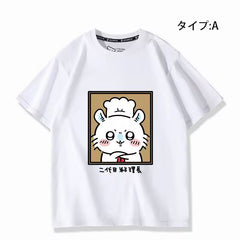 可愛いキャラ ゆるかわ トップス 初代と二代目料理長 ユニセックス 半袖Ｔシャツ