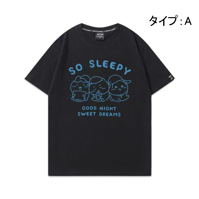 可愛いキャラ ゆるかわ トップス SO SLEEPY ユニセックス 半袖Ｔシャツ