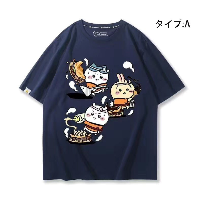 可愛いキャラ ゆるかわ トップス シェフ ユニセックス 半袖Ｔシャツ