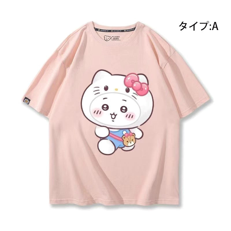 キャラクター 可愛い トップス 遠足 ユニセックス 半袖Ｔシャツ