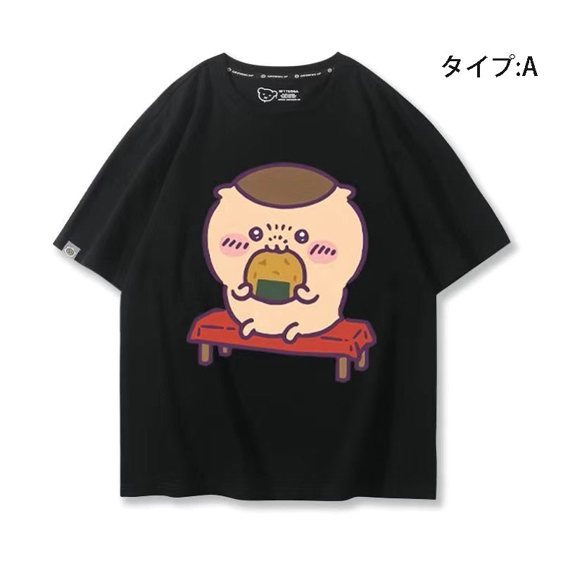 可愛いキャラ ゆるかわ トップス おかし ユニセックス 半袖Ｔシャツ