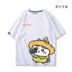 可愛いキャラ ゆるかわ トップス お出かけ ユニセックス 半袖Ｔシャツ