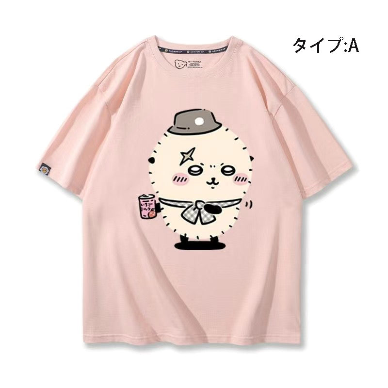 可愛いキャラ ゆるかわ トップス 旅行 ユニセックス 半袖Ｔシャツ