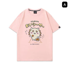 可愛いキャラ ゆるかわ トップス おいシーサー ユニセックス 半袖Ｔシャツ