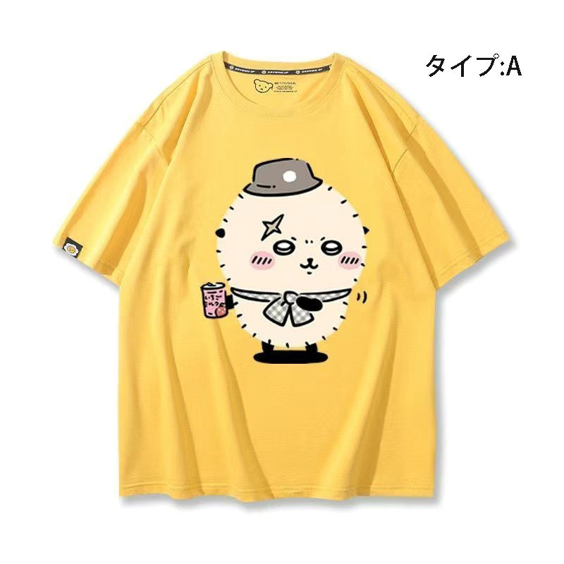 可愛いキャラ ゆるかわ トップス 旅行 ユニセックス 半袖Ｔシャツ
