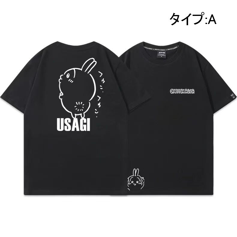 可愛いキャラ ゆるかわ トップス 歌を歌う ユニセックス 半袖Ｔシャツ