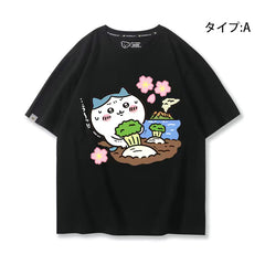 可愛いキャラ ゆるかわ トップス 大根を抜く ユニセックス 半袖Ｔシャツ
