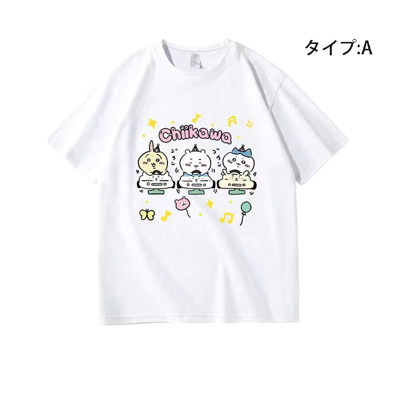 可愛いキャラ ゆるかわ トップス 誕生日 ユニセックス 半袖Ｔシャツ
